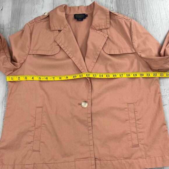 Pendleton Pink Long Sleeve Single Button Lightweight Preppy Basic Blazer Jacket - Picture 8 of 9